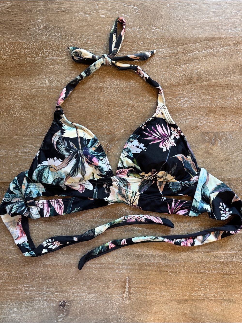 Kona Sol Tropical Floral Bikini Top